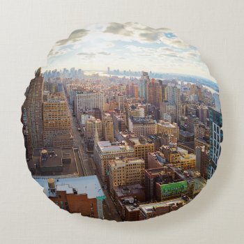 New York City Round Pillow by iconicnewyork at Zazzle