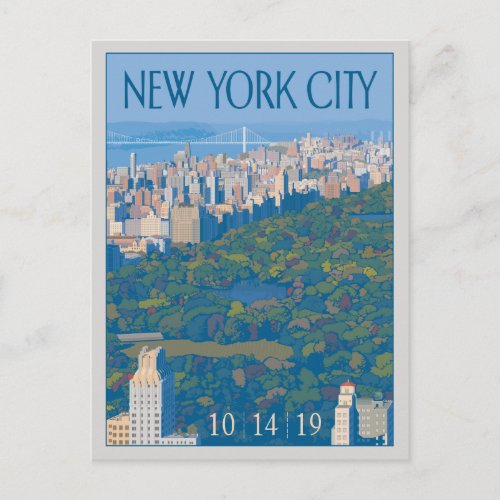 New York City  Save the Date Announcement Postcard