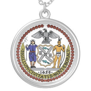 New York City Seal Silver Plated Necklace