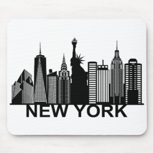 New York city silhouette Mouse Pad