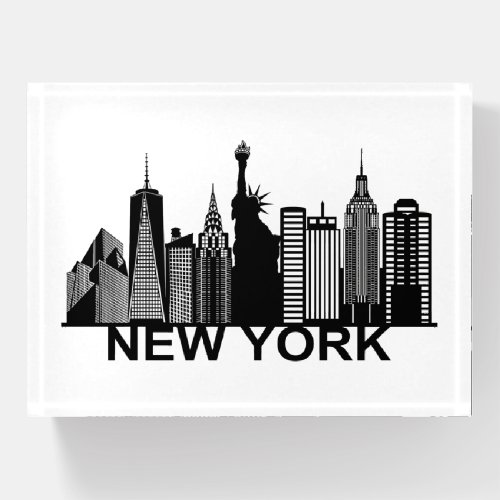 New York city silhouette Paperweight