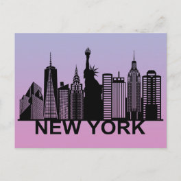 New York city silhouette Postcard