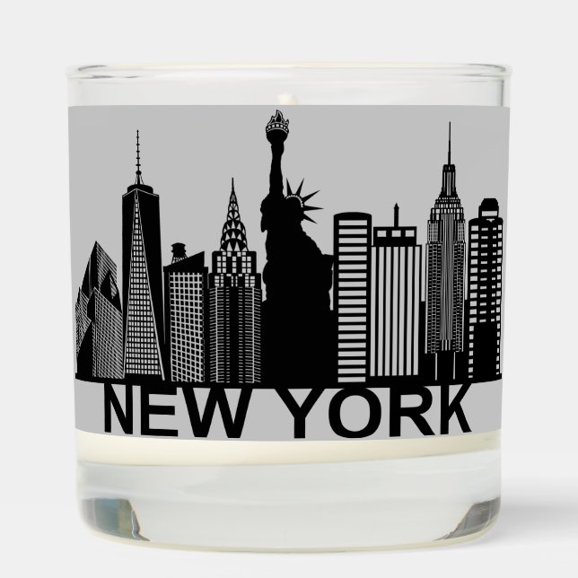 New York city silhouette  Scented Candle (Right)