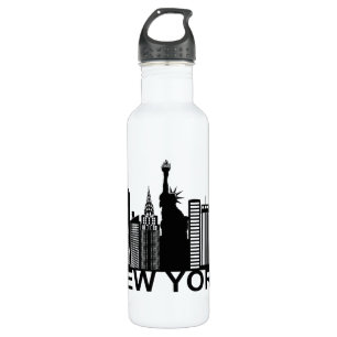 New York city silhouette Stainless Steel Water Bottle