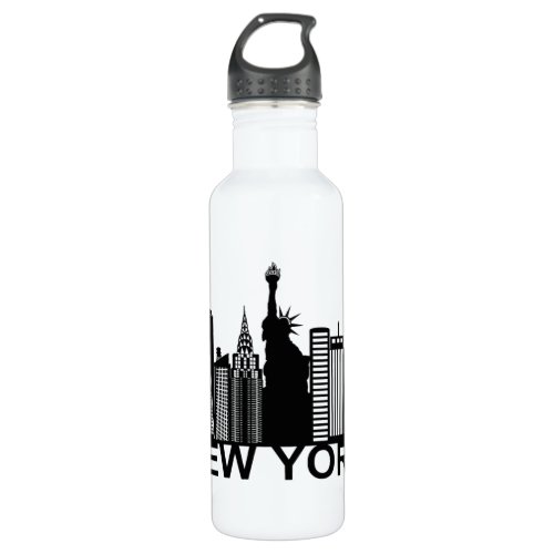 New York city silhouette Stainless Steel Water Bottle