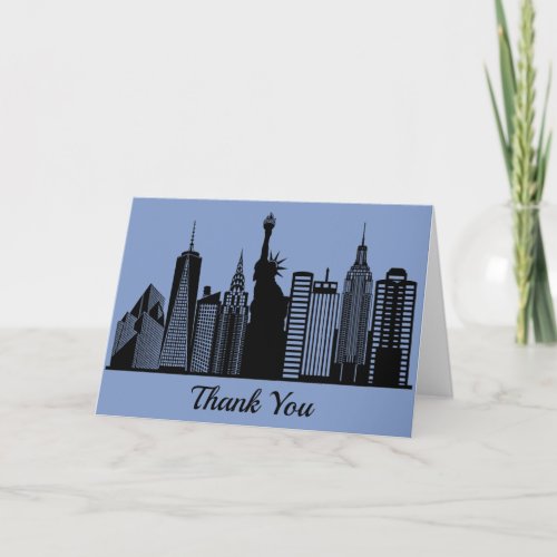 New York city silhouette Thank You Card