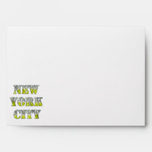 New York City Silver Gold Glitters Envelope