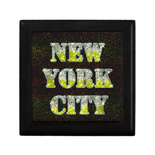 New York City Silver Gold Glitters Gift Box