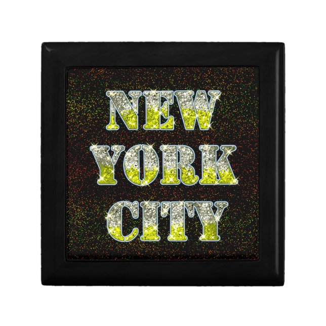 New York City Silver Gold Glitters Gift Box (Front)