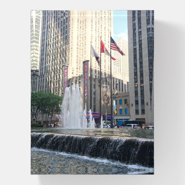 New York City Sixth Avenue Rockefeller Center NYC Paperweight (Vertical)