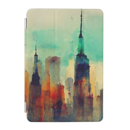 New York City Sky Line _ Water Color iPad Mini Cover