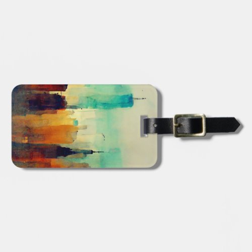 New York City Sky Line _ Water Color Luggage Tag