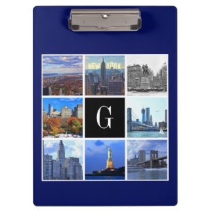 New York City Skyline 8 Image Photo Collage Clipboard