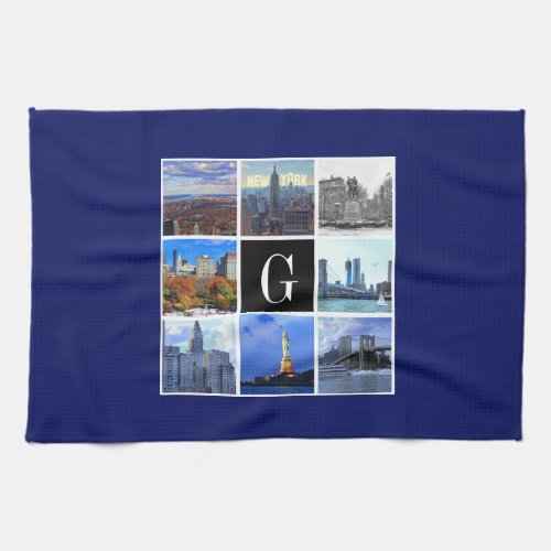 New York City Skyline 8 Image Photo Collage Towel
