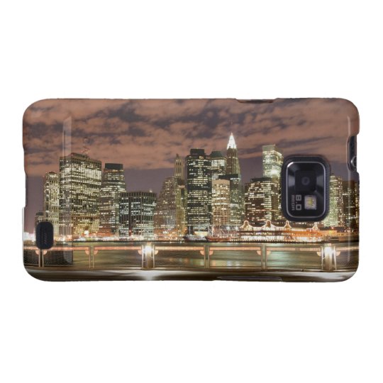 New York City skyline at Night Galaxy S2 Case