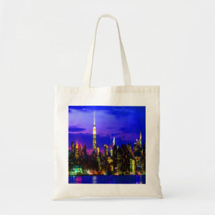 New York City Skyline at Night Tote Bag
