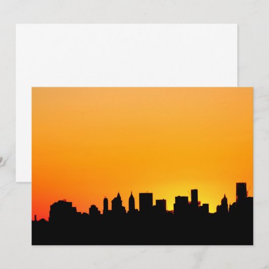 New York City Skyline at Sunset , Manhattan (Front/Back)