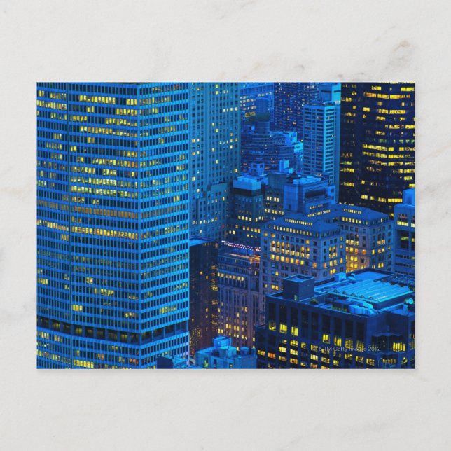 New York City Skyline at Sunset Postcard (Front)