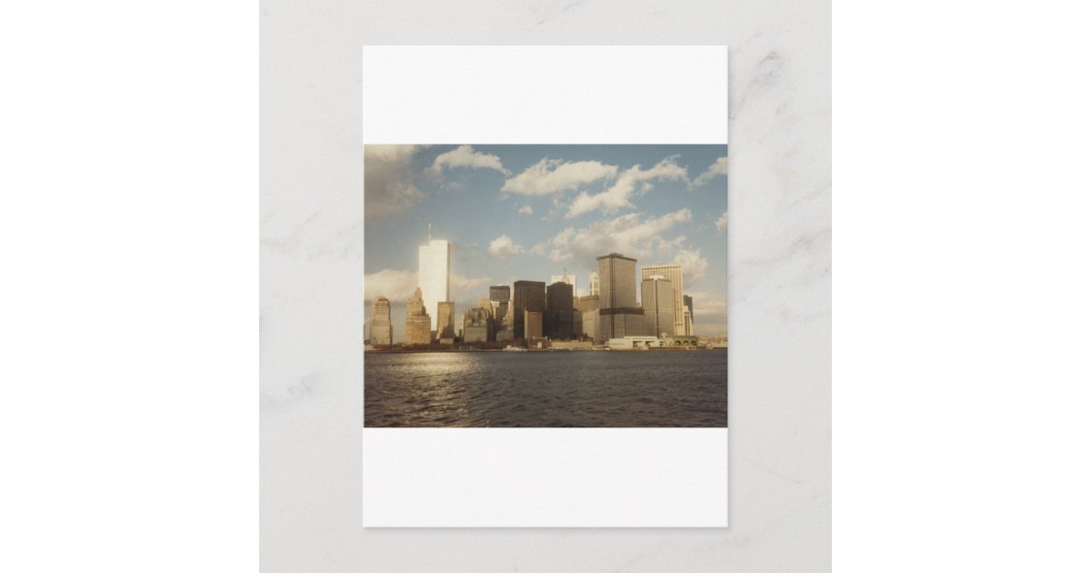 New York City Skyline before 9/11 Twin Towers Postcard Zazzle