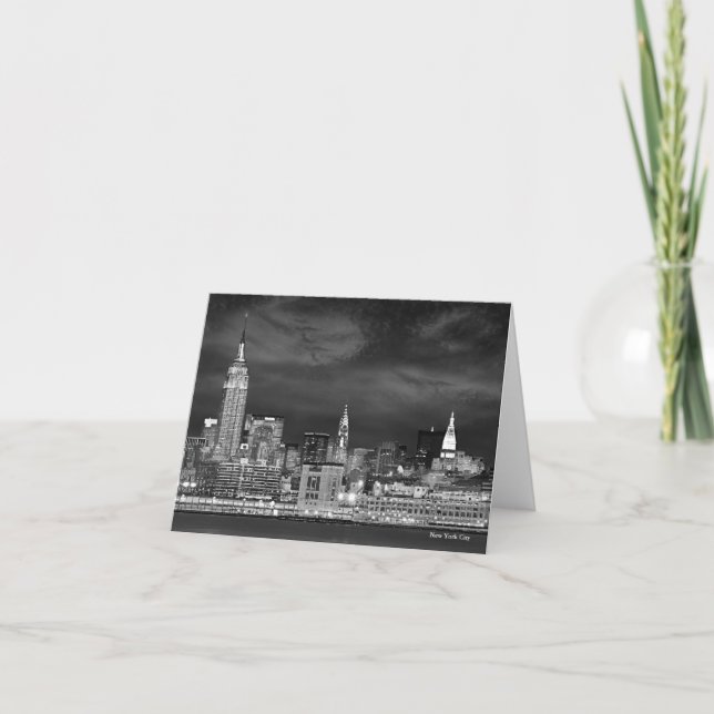 New York City Skyline Blank Card (Front)