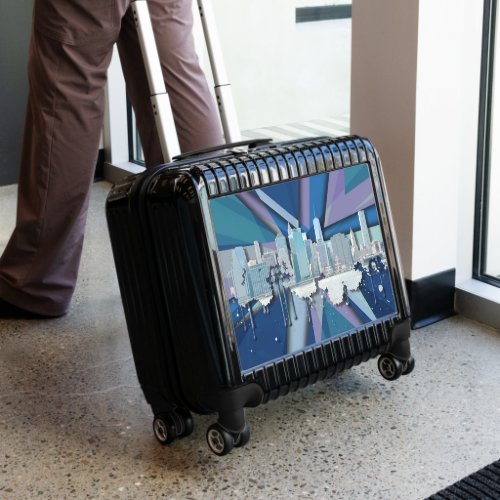 New York City Skyline  Blue 3D Luggage
