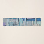 New York City Skyline | Blue 3D Scarf<br><div class="desc">The New York City skyline in a blue and purple modern,  painted style. | © and ® Bigstock® - All Rights Reserved.</div>