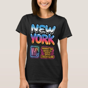 New york city skyline bronx queens manhattan state T-Shirt