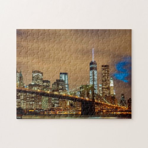 New york city skyline brooklyn bridge jigsaw puzzle