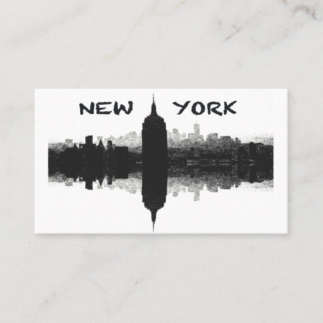New York City skyline business cards (Front)