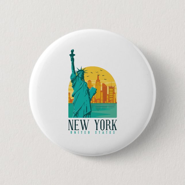 New York City Skyline Button (Front)