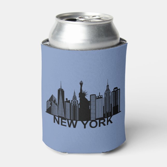 New York city skyline Can Cooler (Can Front)
