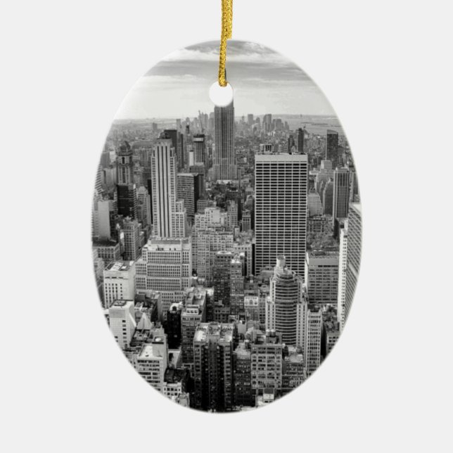 New York City Skyline Ceramic Ornament (Front)