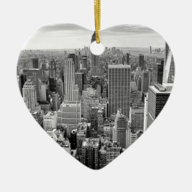 New York City Skyline Ceramic Ornament (Front)