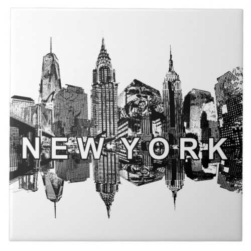 New York City skyline Ceramic Tile