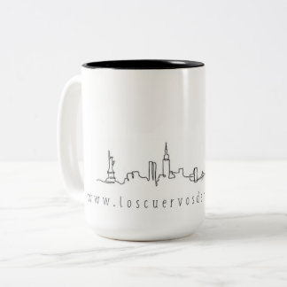New York city skyline #chick version Two-Tone Coffee Mug