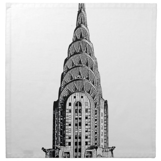 New York City Skyline: Chrysler Building Dome Napkin (Front)