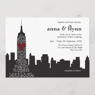 New York City Skyline Cityscape Party Invitation
