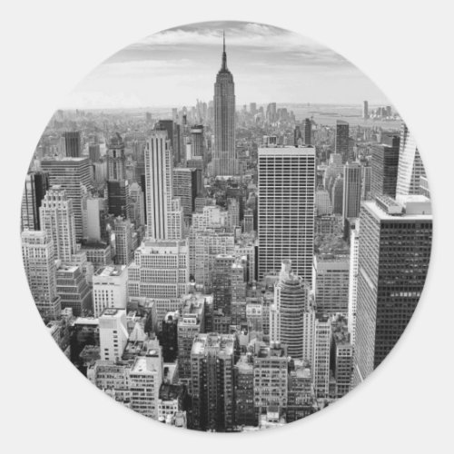 New York City Skyline Classic Round Sticker