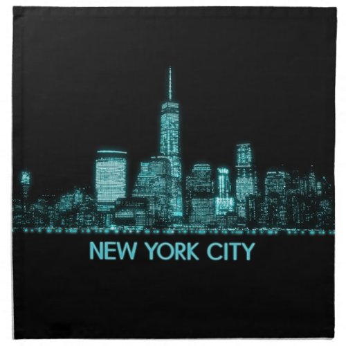 New York City Skyline Cloth Napkin
