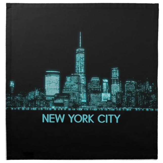 New York City Skyline Cloth Napkin (Front)