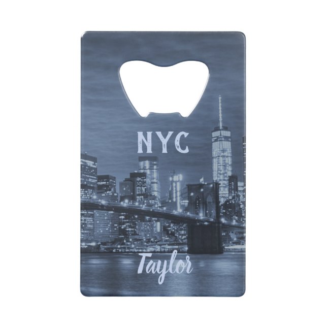 New York City Skyline Credit Card Bottle Opener (Front)