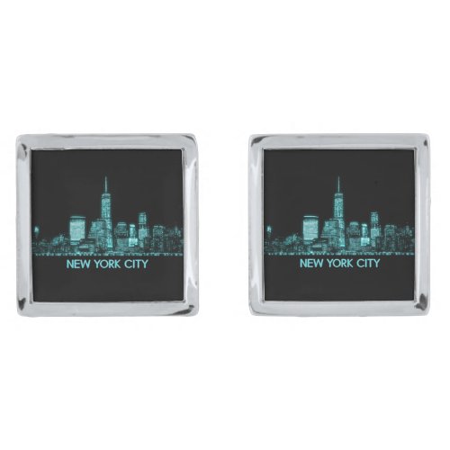 New York City Skyline Cufflinks