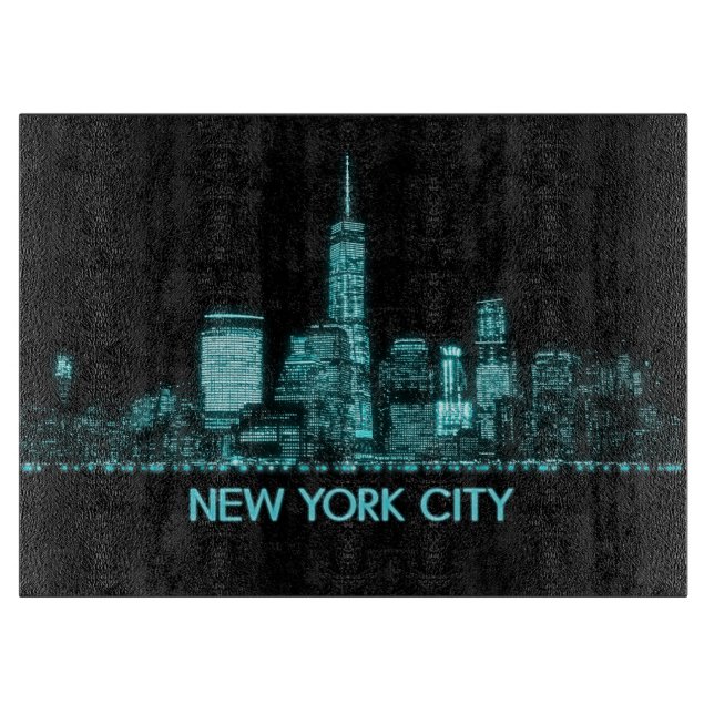 New York City Skyline Cutting Board (Front)