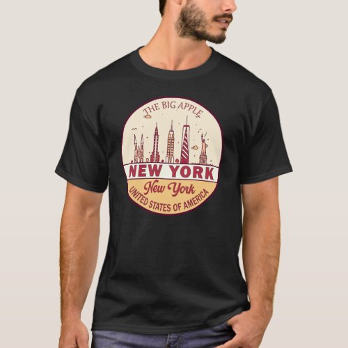 New York City Skyline Emblem T_Shirt