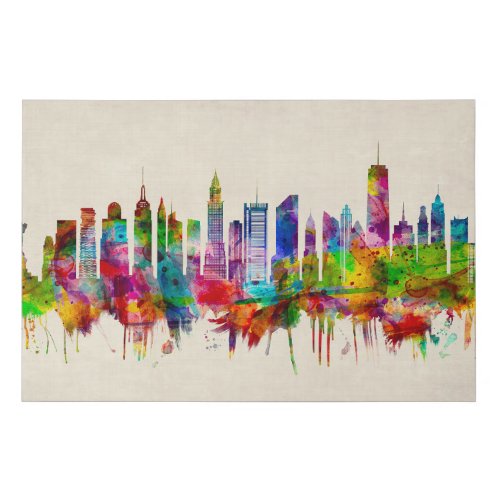 New York City Skyline Faux Canvas Print