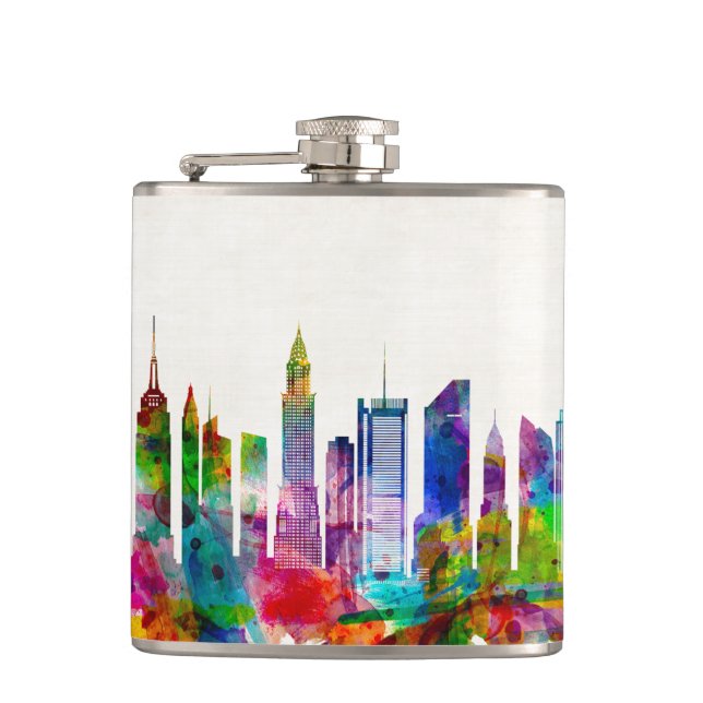 New York City Skyline Flask (Front)