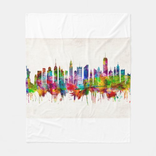 New York City Skyline Fleece Blanket