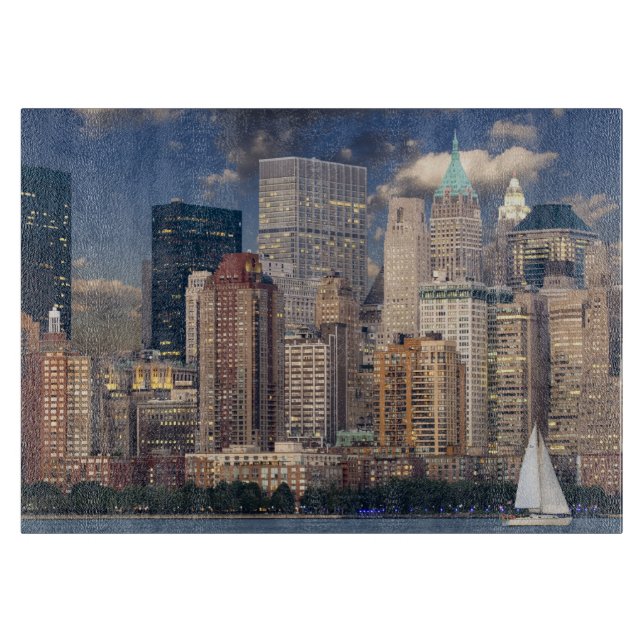 New York City Skyline from Hudson River Cutting Board (Front)