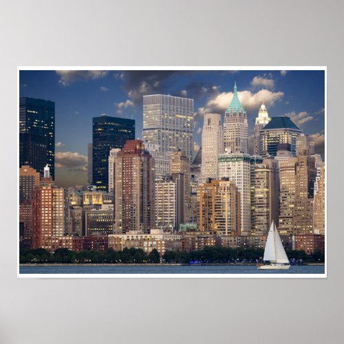 New York City Skyline from Hudson River Poster