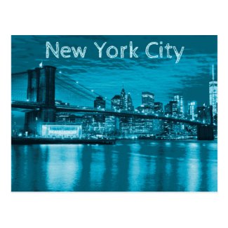 New York City Skyline in Blue